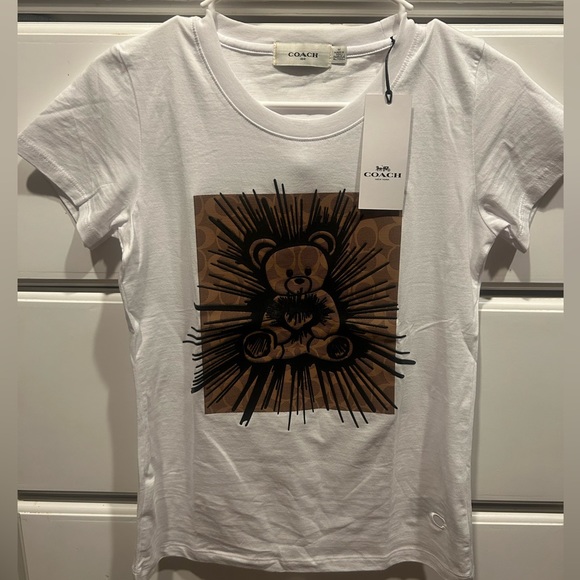 Coach Signature Rave Bear T Shirt In Organic Cotton women - Picture 2 of 3